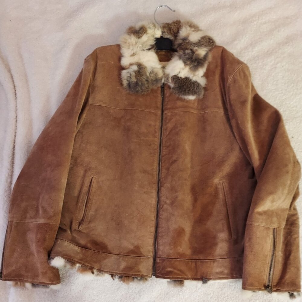 St Johns Bay XL seude rabbit fur coat